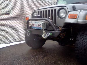 Stubby Front Nostalgia Bumper with Hoop - CJ, YJ, TJ, LJ