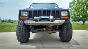 XJ Modular Stubby Winch Bumper | With Mini Wings